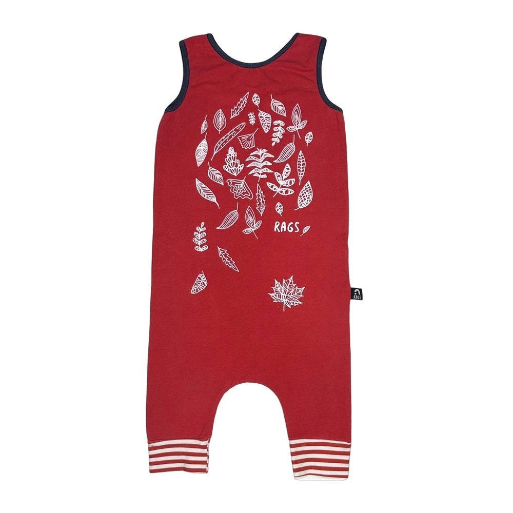 Rags RARE Red Leaves Romper